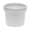 Pactiv Paper Round Food Container and Lid Combo, 12 oz, 3.75" Diameter x 3h", White, 250/Carton (D12RBLD)