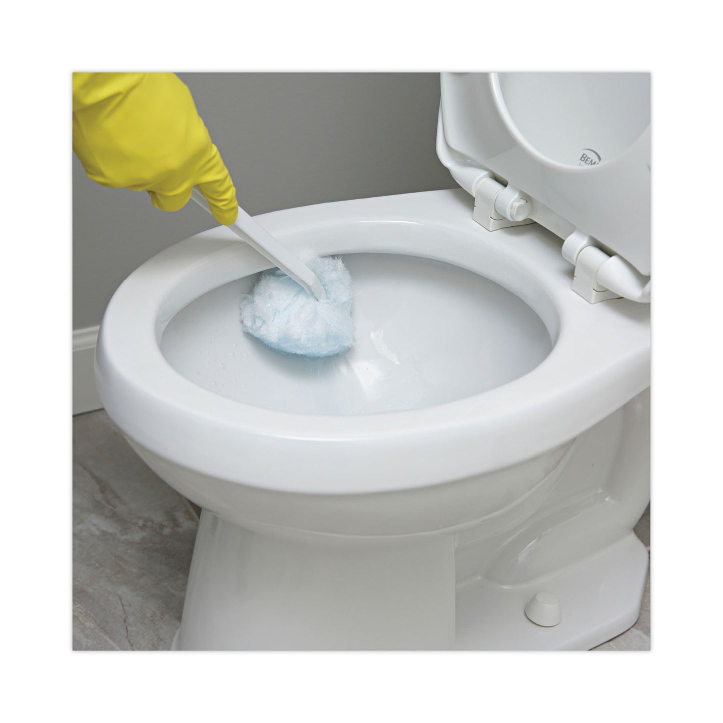 Boardwalk Toilet Bowl Mop, 12" Handle, White (00160EA)