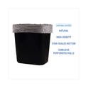 Boardwalk High-Density Can Liners, 10 gal, 6 mic, 24" x 23", Natural, Perforated Roll, 50 Bags/Roll, 20 Rolls/Carton (242306)