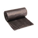 Boardwalk High-Density Can Liners, 60 gal, 14 mic, 38" x 58", Black, Perforated Roll, 25 Bags/Roll, 8 Rolls/Carton (385817BLK)