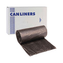 Boardwalk High-Density Can Liners, 45 gal, 19 mic, 40" x 46", Black, Perforated Roll, 25 Bags/Roll, 6 Rolls/Carton (404622BLK)