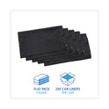 Boardwalk Linear Low Density Industrial Can Liners, 30 gal, 0.65 mil, 30" x 36", Black, Flat Pack, 200/Carton (L3036H)