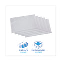 Boardwalk Linear Low Density Industrial Can Liners, 33 gal, 0.9 mil, 33" x 39", White, Flat Pack, 100/Carton (W3339X)