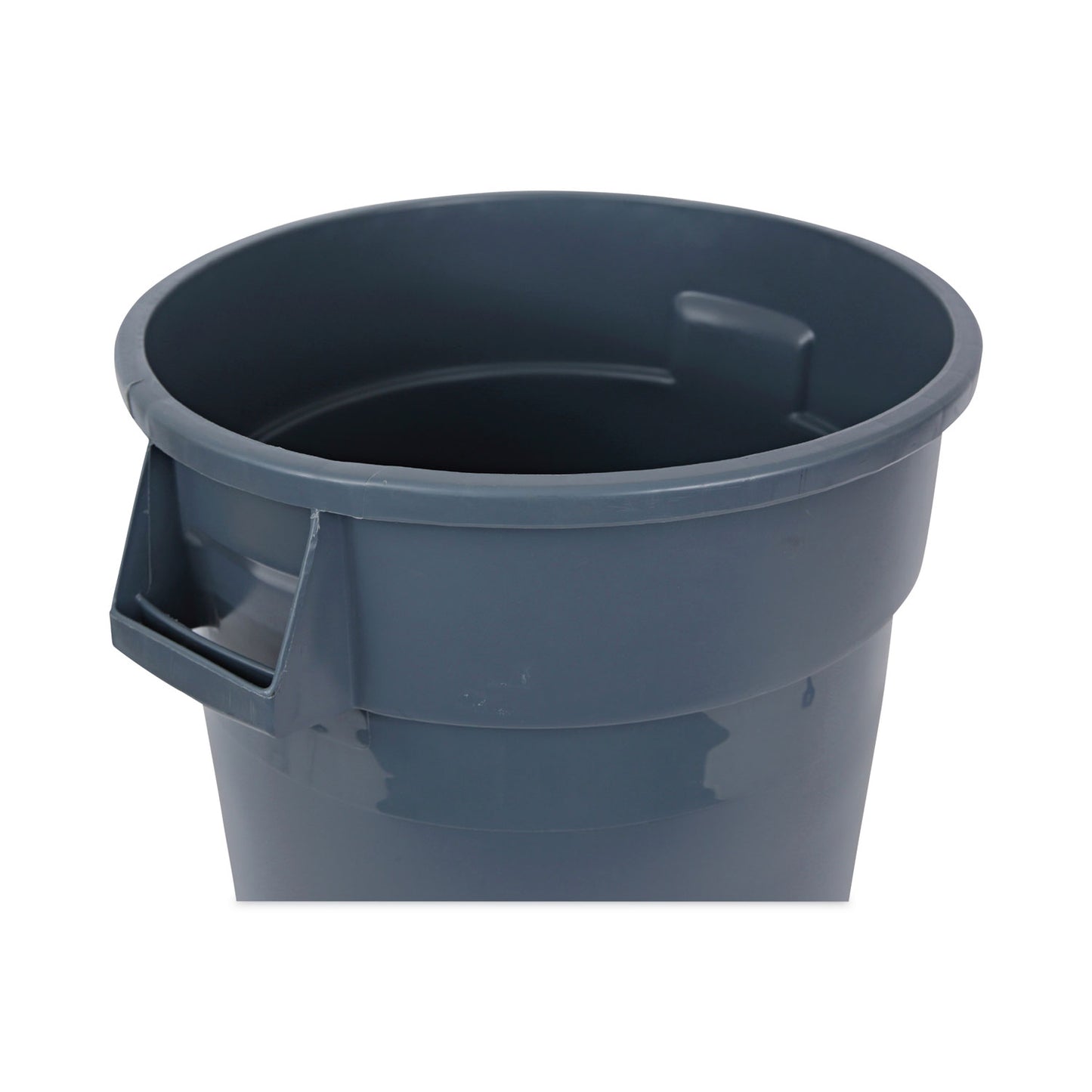 Boardwalk Round Waste Receptacle, 32 gal, Linear-Low-Density Polyethylene, Gray (32GLWRGRA)