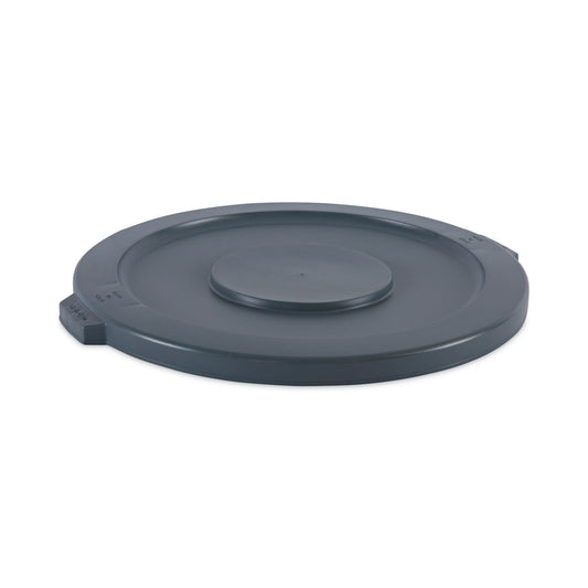 Boardwalk Lids for 32 gal Waste Receptacle, Flat-Top, Round, Plastic, Gray (32GLWRLIDG)