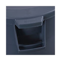 Lids for 44 gal Waste Receptacles, Flat-Top, Round, Plastic Gray