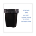 Boardwalk Low-Density Waste Can Liners, 16 gal, 1 mil, 24" x 32", Black, Perforated Roll, 10 Bags/Roll, 15 Rolls/Carton (510)