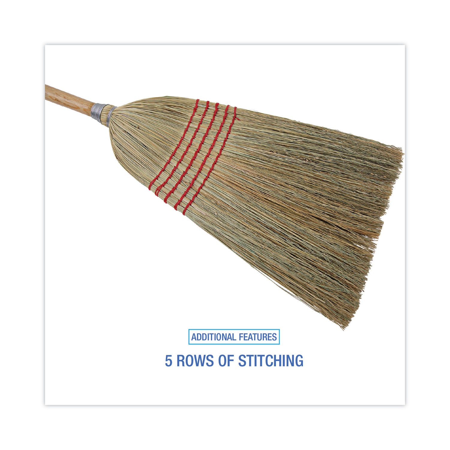 Boardwalk Parlor Broom, Corn Fiber Bristles, 55" Overall Length, Natural (926CEA)