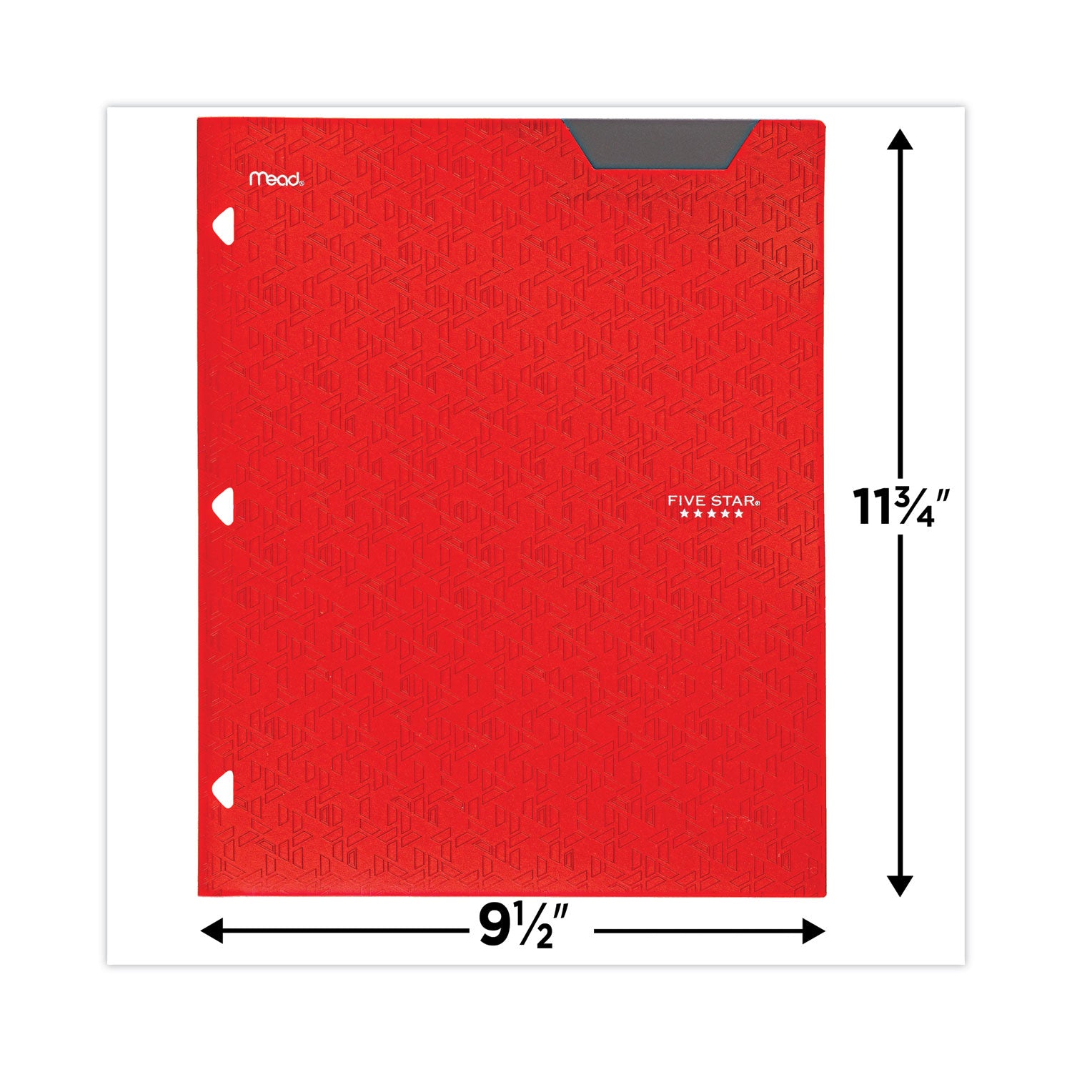 Five Star Two-Pocket Stay-Put Plastic Folder, 11 x 8.5, Assorted, 4/Pack (38049)