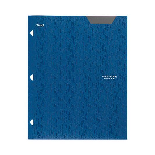 Five Star Two-Pocket Stay-Put Plastic Folder, 11 x 8.5, Assorted, 4/Pack (38049)