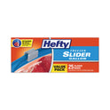 Hefty Slider Stand and Fill Freezer Storage Bags, 1 gal, 10.56" x 11", Clear, 25 Bags/Box, 9 Boxes/Carton (R88073CT)