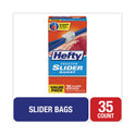 Hefty Slider Stand and Fill Freezer Storage Bags, 32 oz, 7" x 8", Clear, 35/Box (R88079)