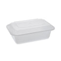 Pactiv Newspring VERSAtainer Microwavable Containers, 24 oz, 5 x 7.25 x 2.63, White/Clear, Plastic, 150/Carton (NC838)