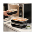 Pactiv Newspring VERSAtainer Microwavable Containers, 24 oz, 5 x 7.25 x 2, Black/Clear, Plastic, 150/Carton (NC838B)