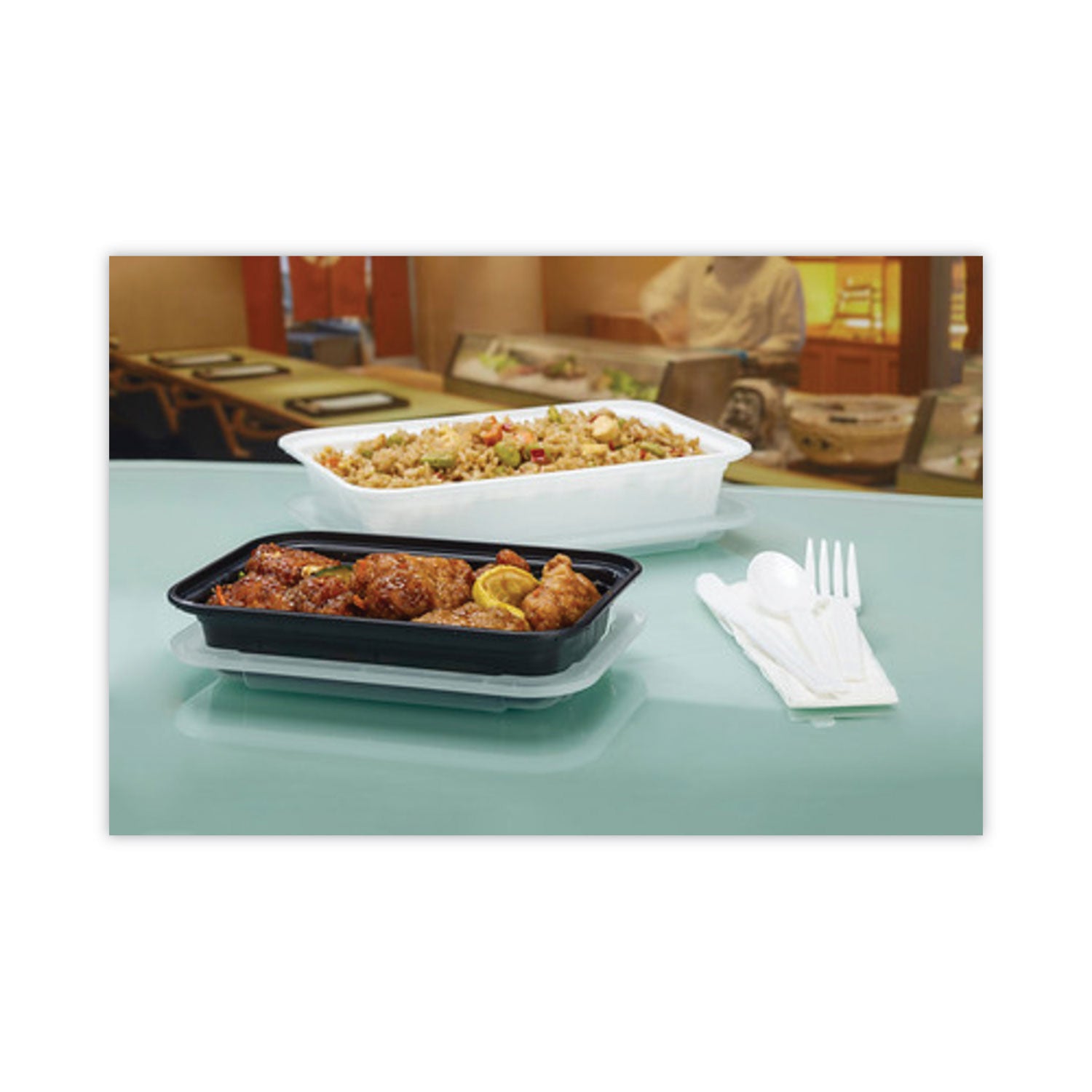 Pactiv Newspring VERSAtainer Microwavable Containers, 16 oz, 5 x 7.25 x 1.5, Black/Clear, Plastic, 150/Carton (NC8168B)