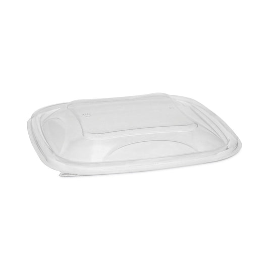 Pactiv EarthChoice Recycled PET Container Lid, For 24-32 oz Container Bases, 7.38 x 7.38 x 0.82, Clear, Plastic, 300/Carton (SACLD07)