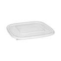 Pactiv EarthChoice Square Recycled Bowl Flat Lid, 7.38 x 7.38 x 0.26, Clear, Plastic, 300/Carton (SACLF07)