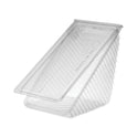 Pactiv Plastic Hinged Lid Sandwich Container, 3.25 x 6.5 x 3, Clear, 85/Pack, 3 Packs/Carton (Y11334)