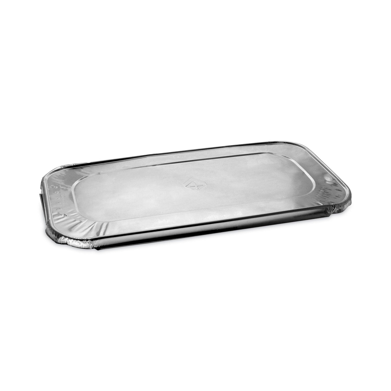 Pactiv Aluminum Steam Table Pan Lid, Fits One-Third Size Pan, 0.5" Deep, 6.19 x 12.31, 200/Carton (Y116225)