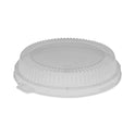 Pactiv ClearView Dome-Style Lid with Tabs, Fluted, 8.88 x 8.88 x 0.75, Clear, Plastic, 504/Carton (YCI800120000)