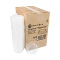 Pactiv ClearView Dome-Style Lid with Tabs, Fluted, 8.88 x 8.88 x 0.75, Clear, Plastic, 504/Carton (YCI800120000)