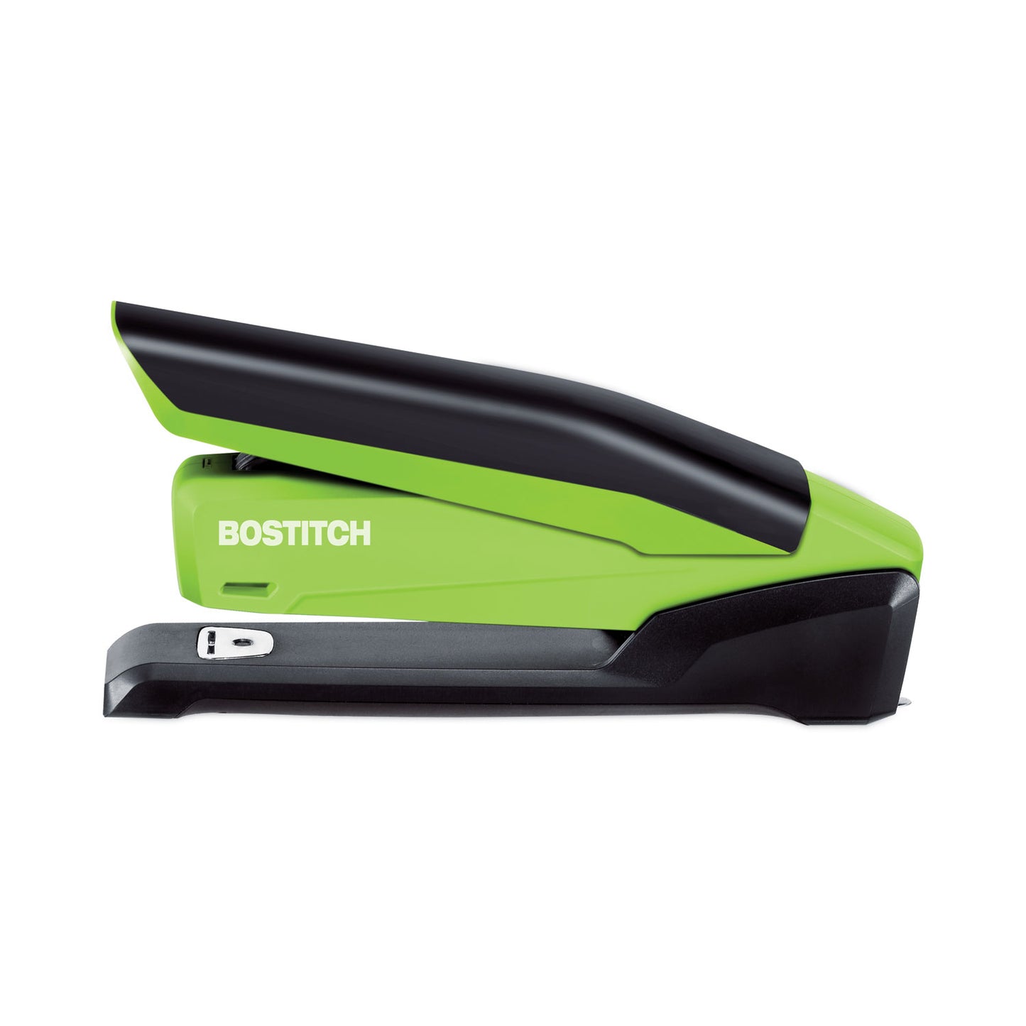 Bostitch InPower One-Finger 3-in-1 Desktop Stapler with Antimicrobial Protection, 20-Sheet Capacity, Green/Black (1123)