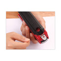 Bostitch InPower One-Finger 3-in-1 Desktop Stapler with Antimicrobial Protection, 28-Sheet Capacity, Red/Silver (1117)