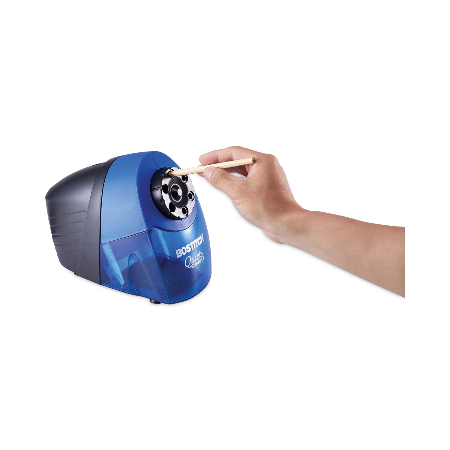 Bostitch QuietSharp 6 Classroom Electric Pencil Sharpener, AC-Powered, 6.13 x 10.69 x 9, Blue (EPS10HC)