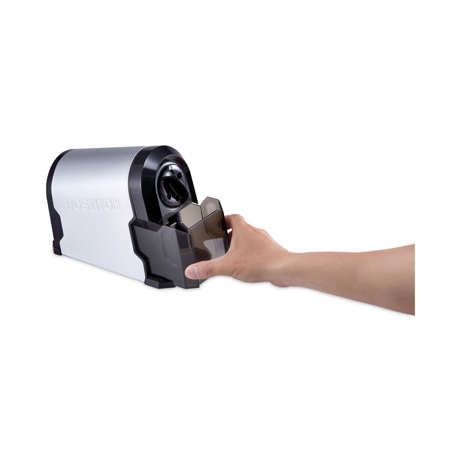 Bostitch Super Pro Glow Commercial Electric Pencil Sharpener, AC-Powered, 6.13 x 10.63 x 9, Black/Silver (EPS14HC)