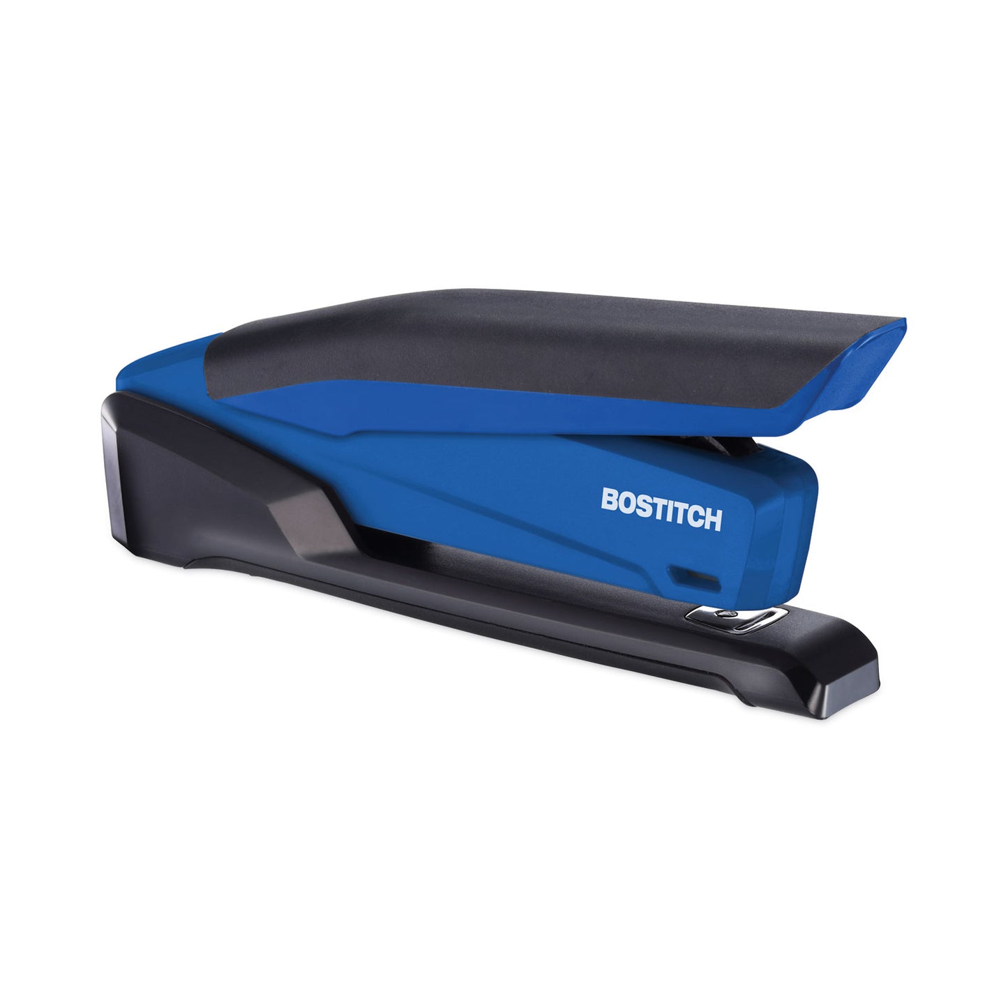 Bostitch InPower One-Finger 3-in-1 Desktop Stapler with Antimicrobial Protection, 20-Sheet Capacity, Blue/Black (1122)