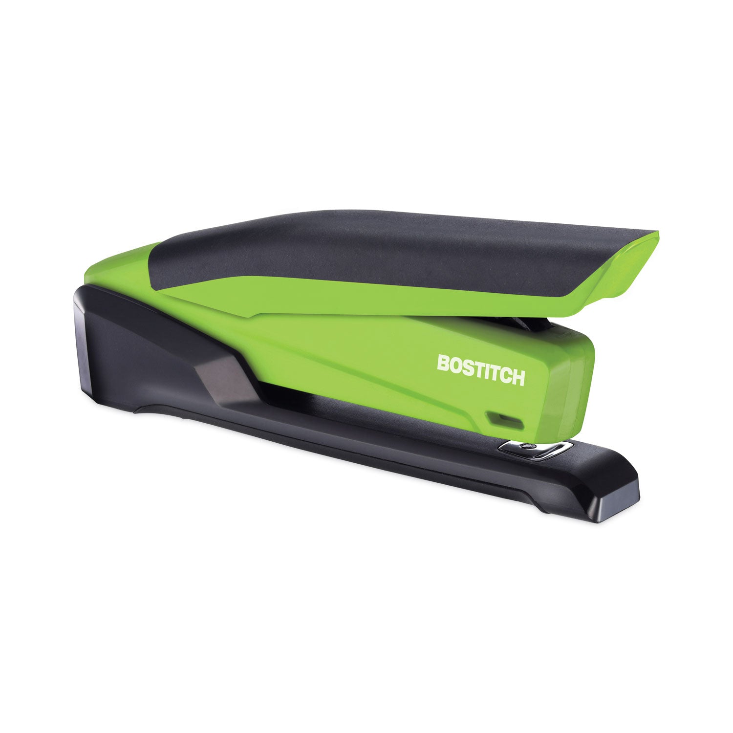 Bostitch InPower One-Finger 3-in-1 Desktop Stapler with Antimicrobial Protection, 20-Sheet Capacity, Green/Black (1123)