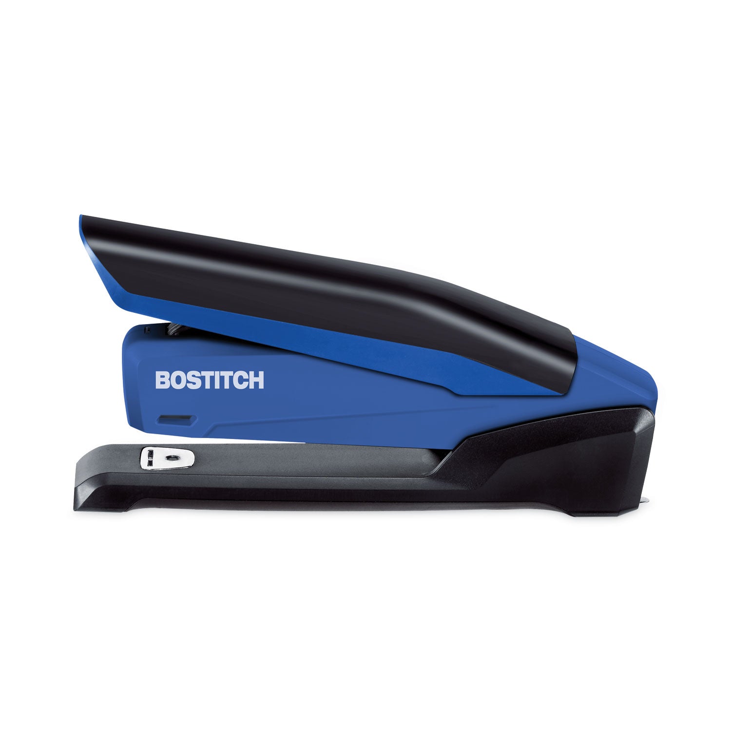 Bostitch InPower One-Finger 3-in-1 Desktop Stapler with Antimicrobial Protection, 20-Sheet Capacity, Blue/Black (1122)