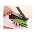 Bostitch InPower One-Finger 3-in-1 Desktop Stapler with Antimicrobial Protection, 20-Sheet Capacity, Green/Black (1123)