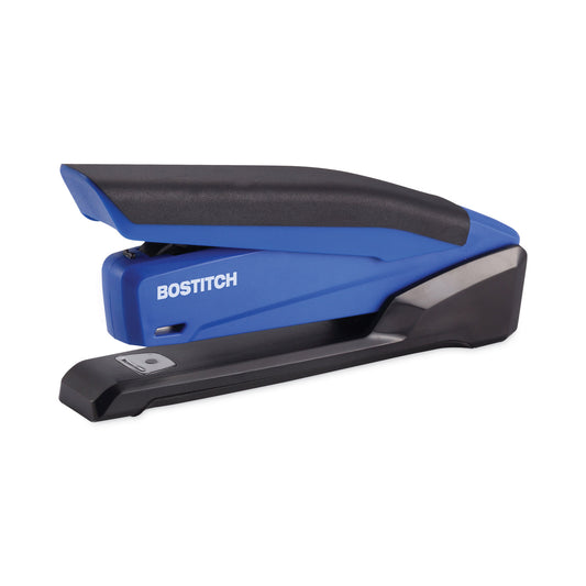 Bostitch InPower One-Finger 3-in-1 Desktop Stapler with Antimicrobial Protection, 20-Sheet Capacity, Blue/Black (1122)