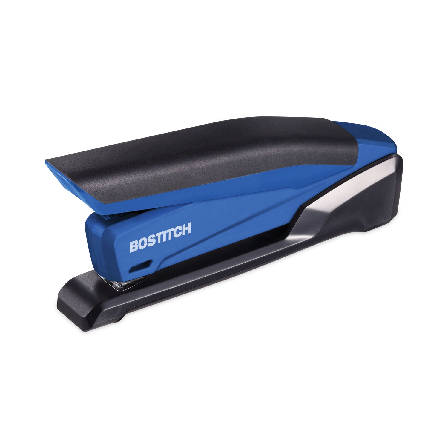 Bostitch InPower One-Finger 3-in-1 Desktop Stapler with Antimicrobial Protection, 20-Sheet Capacity, Blue/Black (1122)