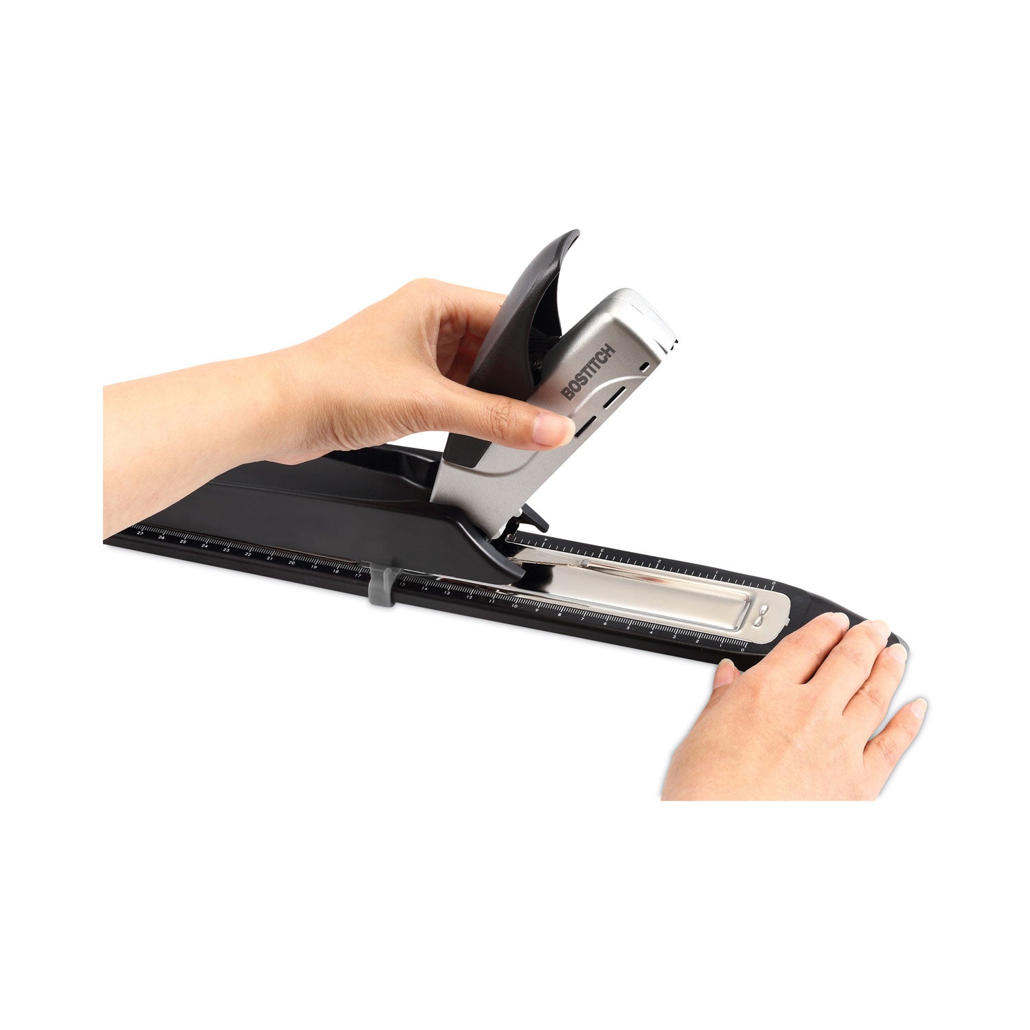 Bostitch Long Reach Stapler, 25-Sheet Capacity, 12" Throat, Black/Silver (1610)