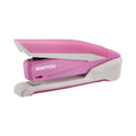 Bostitch InCourage Spring-Powered Desktop Stapler with Antimicrobial Protection, 20-Sheet Capacity, Pink/Gray (1188)