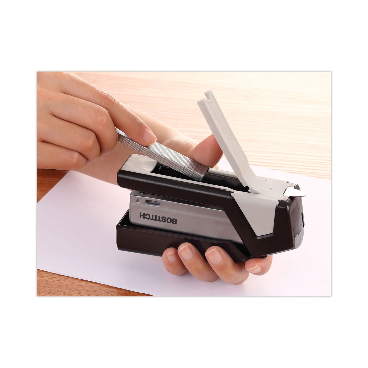 Bostitch InJoy One-Finger 3-in-1 Eco-Friendly Compact Stapler, 20-Sheet Capacity, Black (1510)