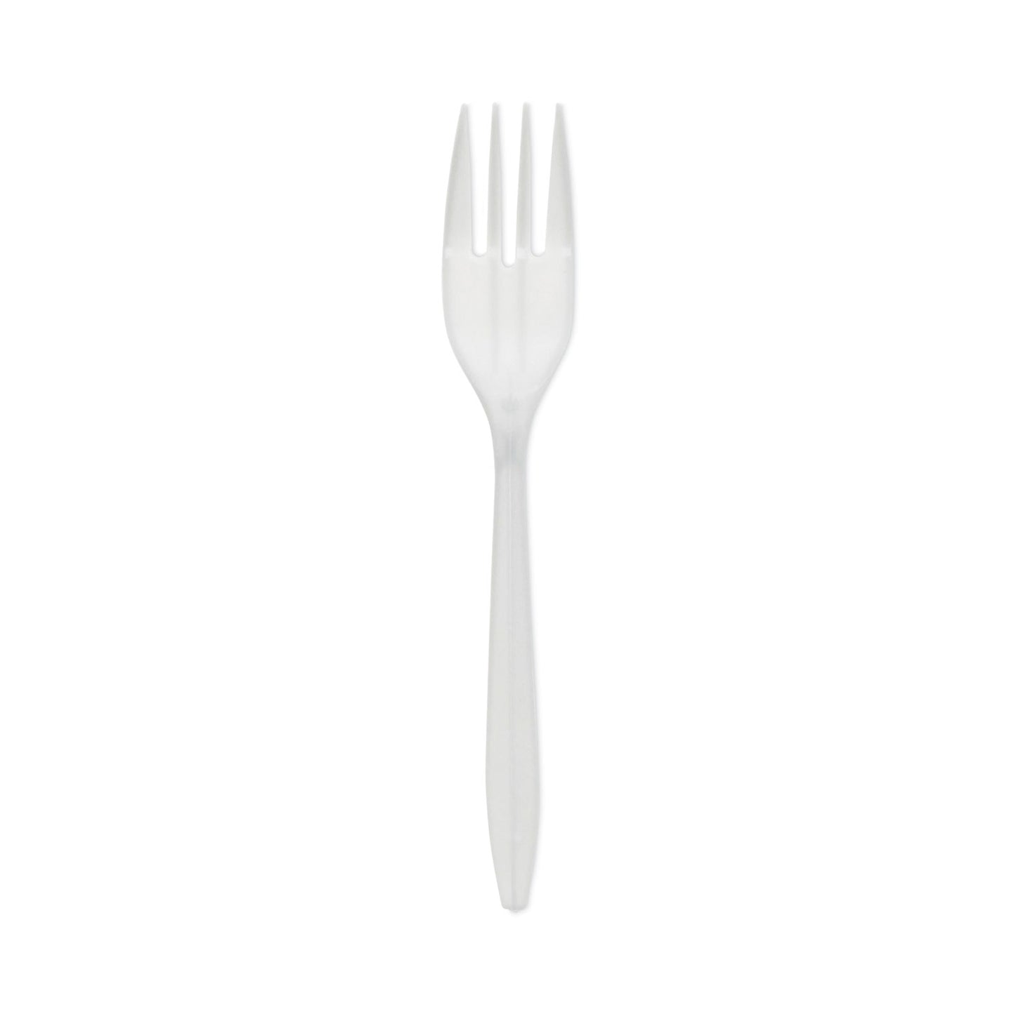 Pactiv Fieldware Cutlery, Fork, Mediumweight, White, 1,000/Carton (YFWFWCH)