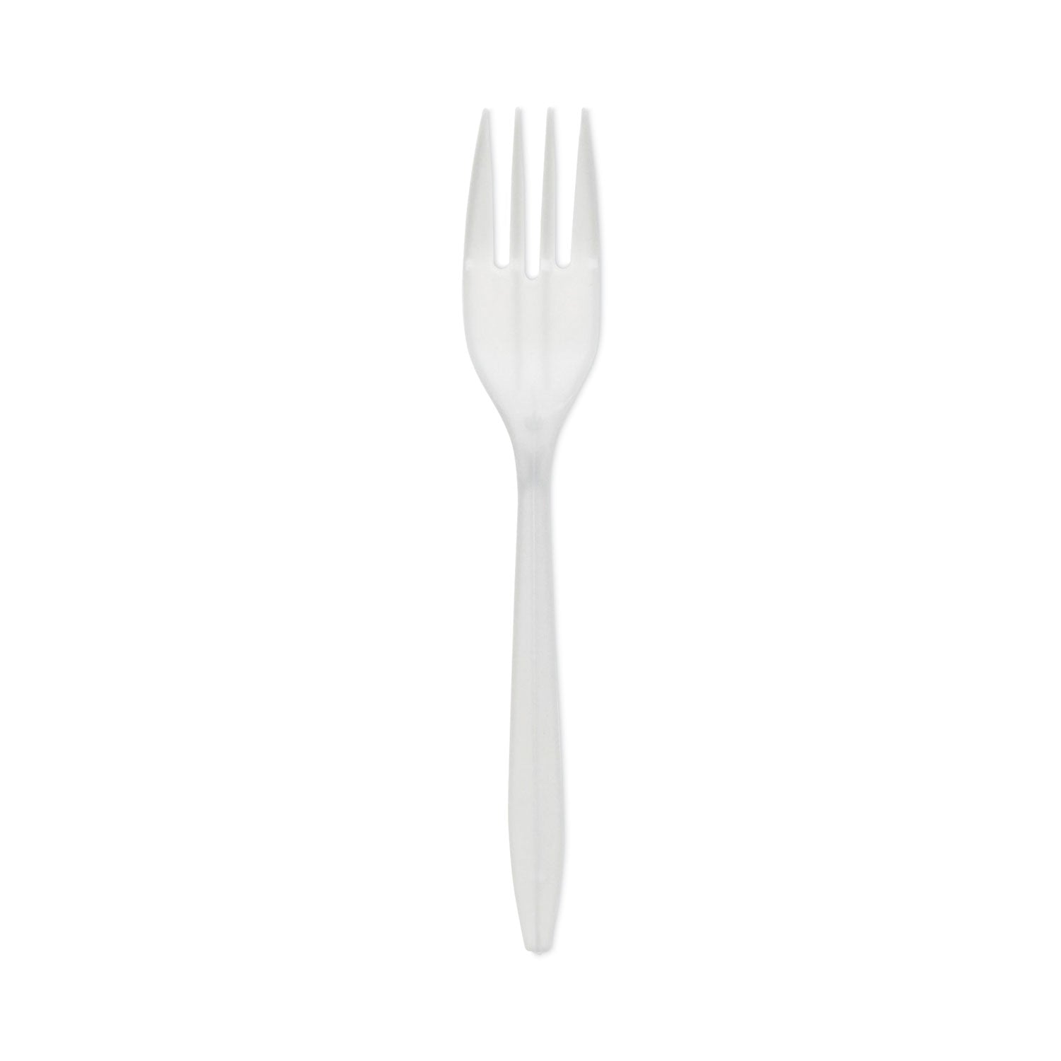 Pactiv Fieldware Cutlery, Fork, Mediumweight, White, 1,000/Carton (YFWFWCH)