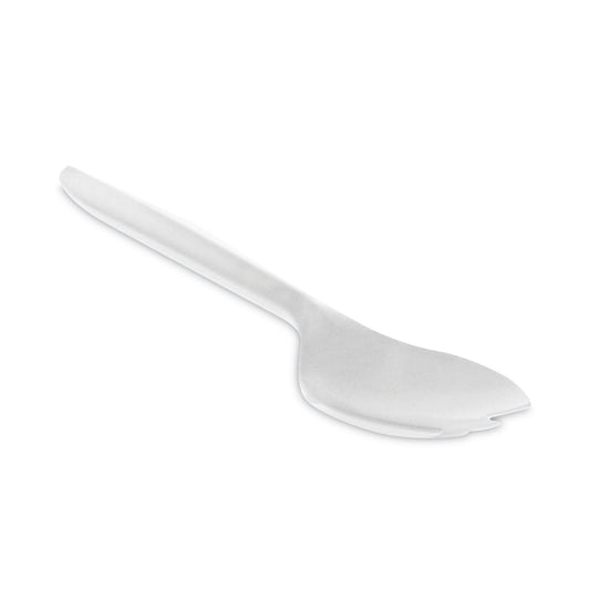 Pactiv Fieldware Cutlery, Spork, Mediumweight, White, 1,000/Carton (YFWQWCH)