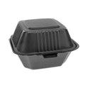 Pactiv SmartLock Foam Hinged Lid Container, Sandwich, 5.75 x 5.75 x 3.25, Black, 504/Carton (YHLB06000000)