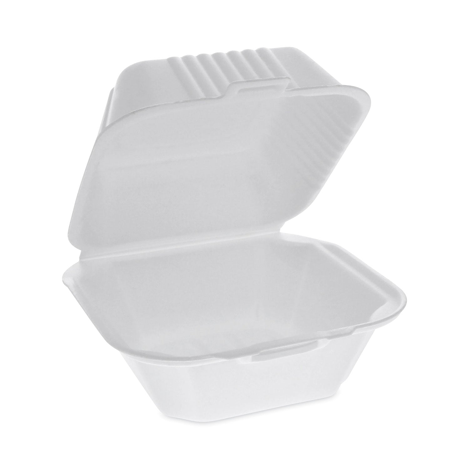 Pactiv SmartLock Foam Hinged Lid Container, Sandwich, 5.75 x 5.75 x 3.25, White, 504/Carton (YHLW06000000)