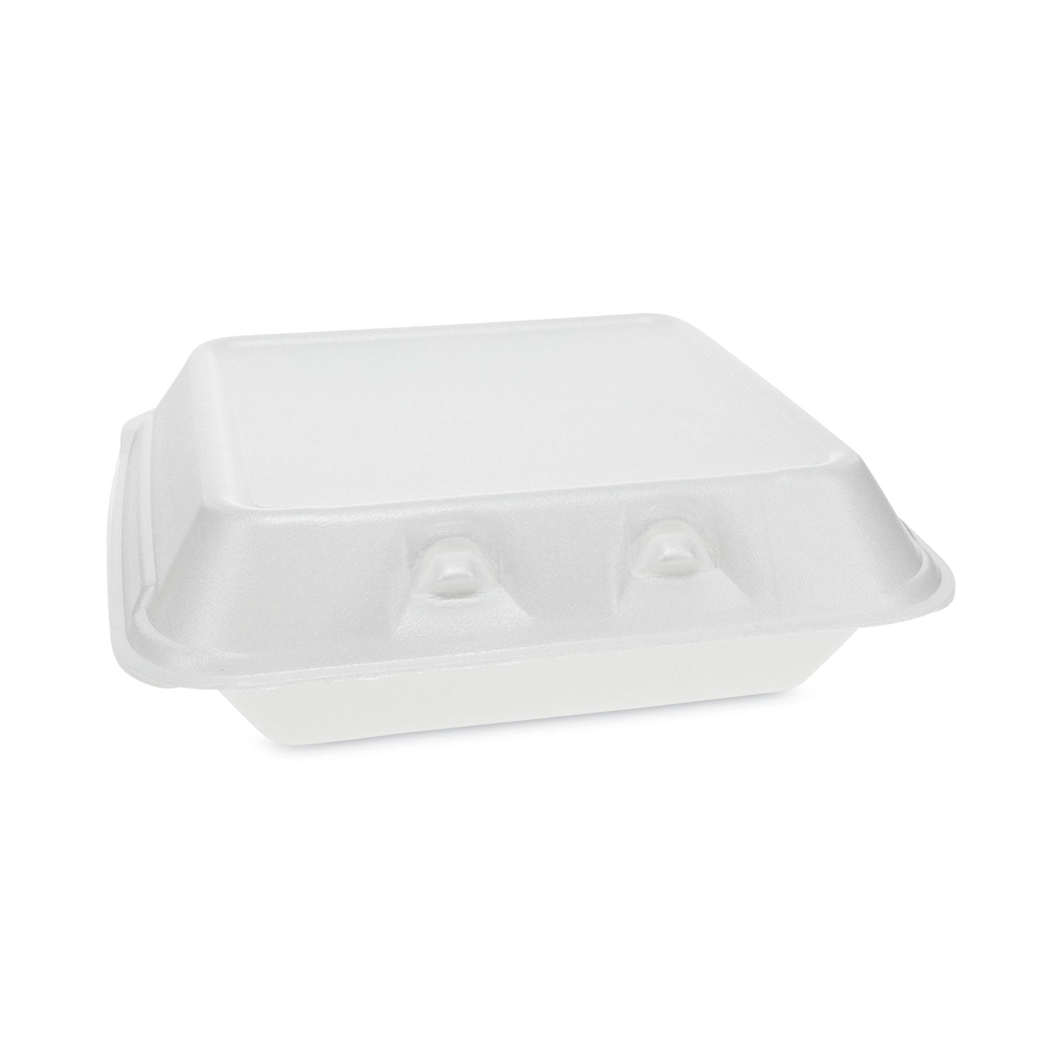 Pactiv SmartLock Foam Hinged Lid Container, Small, 7.5 x 8 x 2.63, White, 150/Carton (YHLW07010000)