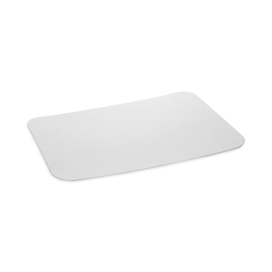 Pactiv Aluminum Take-Out Container Lid, Loaf Pan Lid, 8.4 x 5.9, White/Aluminum, 400/Carton (YL788)