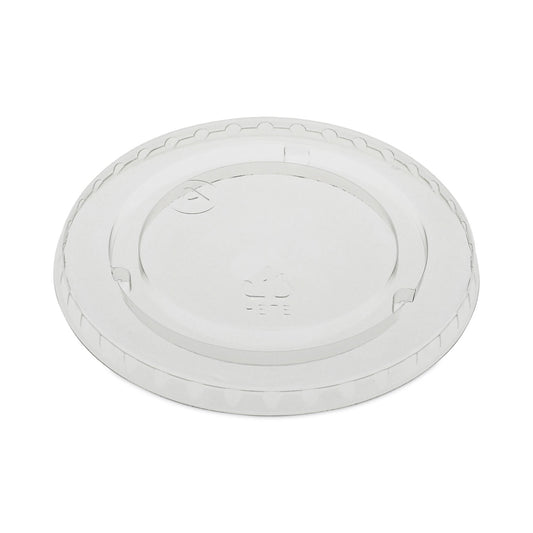 Pactiv EarthChoice Strawless RPET Lid, Flat Lid, Fits 9 oz to 20 oz "A" Cups, Clear 1,020/Carton (YLP20CNH)