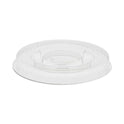 Pactiv Plastic Portion Cup Lid, Fits 0.5 oz to 1 oz Cups, Clear, 100/Sleeve, 25 Sleeves/Carton (YLS1FR)