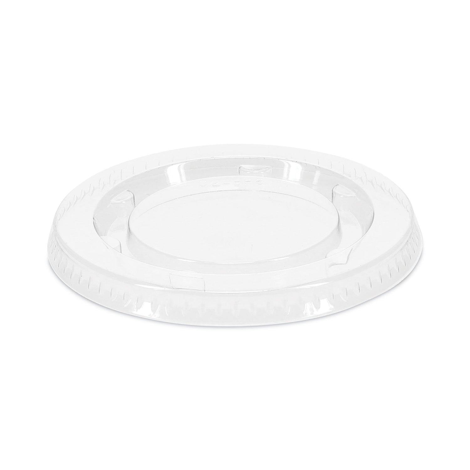 Pactiv Plastic Portion Cup Lid, Fits 1.5 oz to 2.5 oz Cups, Clear, 100/Pack, 24 Packs/Carton (YLS2FR)