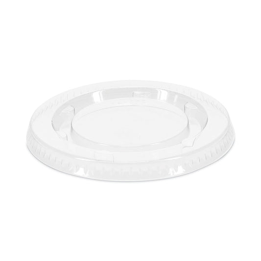 Pactiv Plastic Portion Cup Lid, Fits 1.5 oz to 2.5 oz Cups, Clear, 100/Pack, 24 Packs/Carton (YLS2FR)