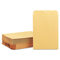 Quality Park Clasp Envelope, 28 lb Bond Weight Kraft, #90, Cheese Blade Flap, Clasp/Gummed Closure, 9 x 12, Brown Kraft, 100/Box (37890)